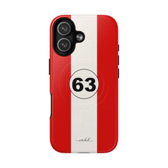 Monza Red Magnetic Phone Case by etchd, view 25