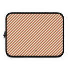 Terracotta & Cream Striped Diagonal Laptop Sleeve