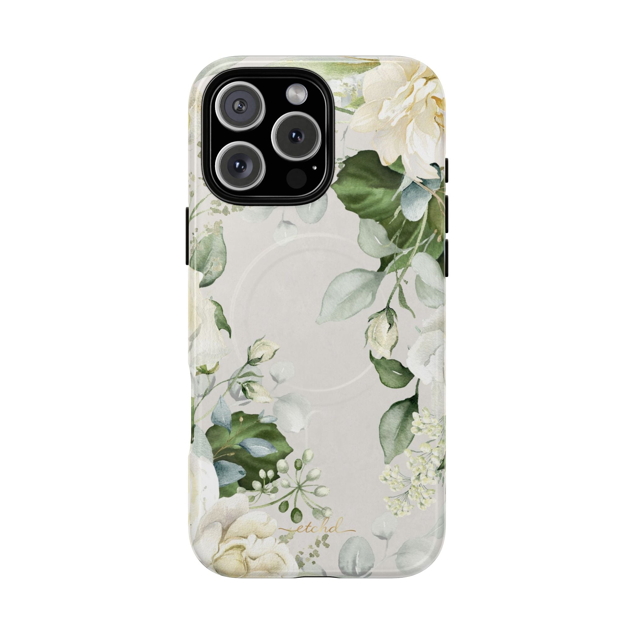 White Roses Magnetic Phone Case – designer phone case by etchd