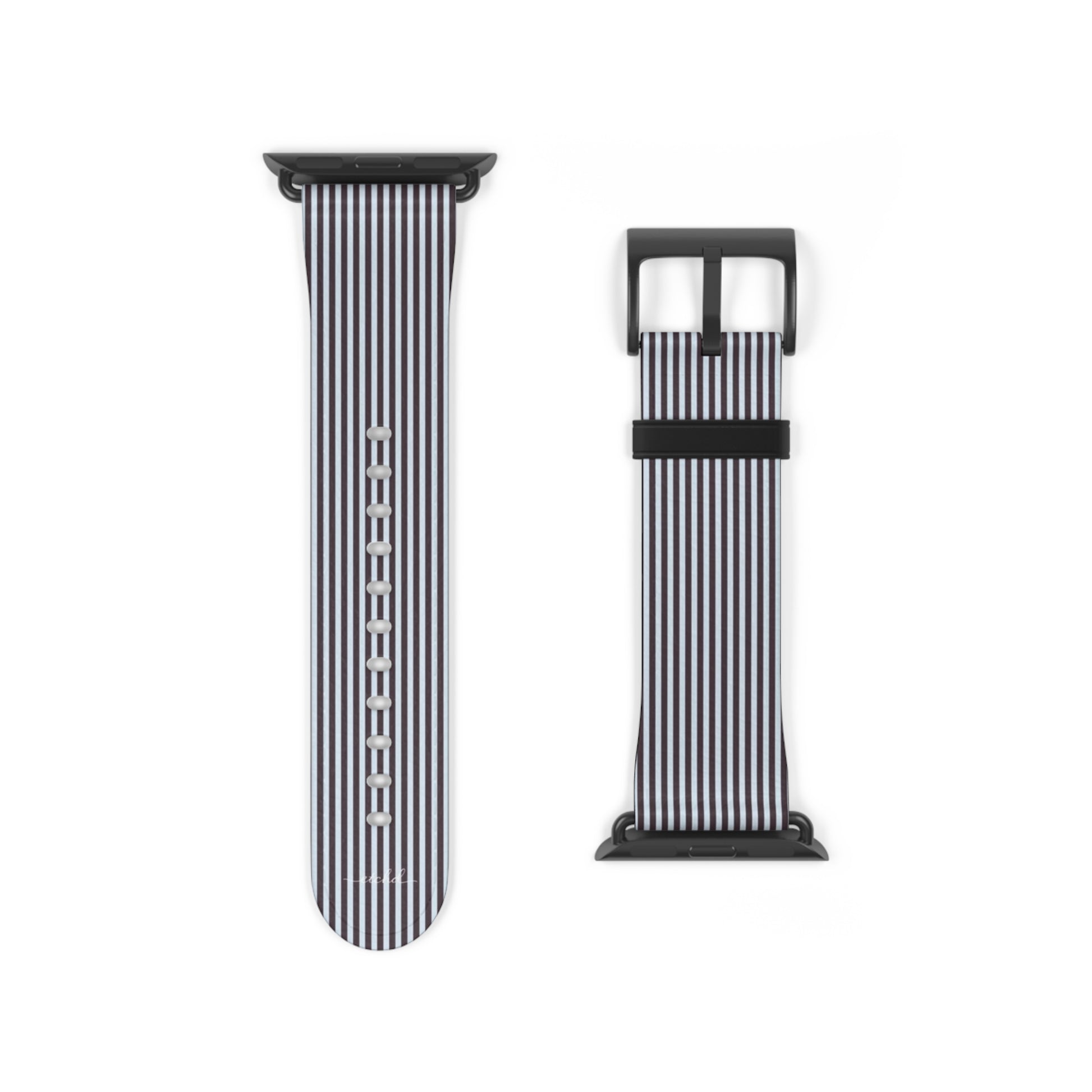 Plum & Blue Striped Smartwatch Strap by etchd, view 9