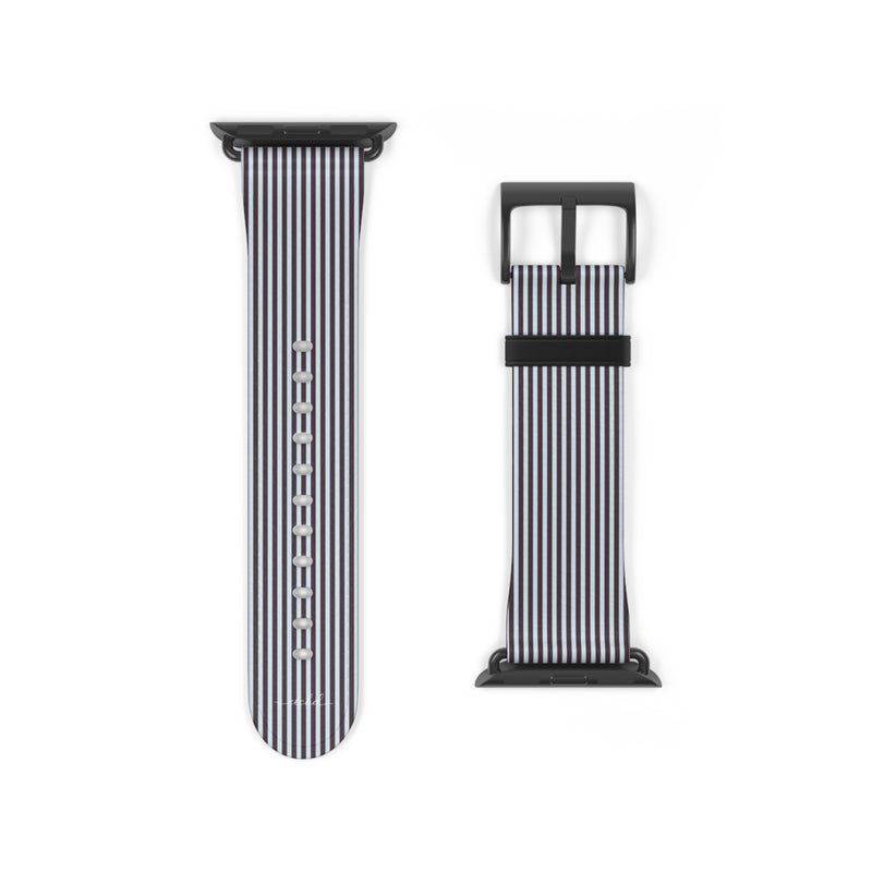Plum & Blue Striped Smartwatch Strap by etchd, view 9