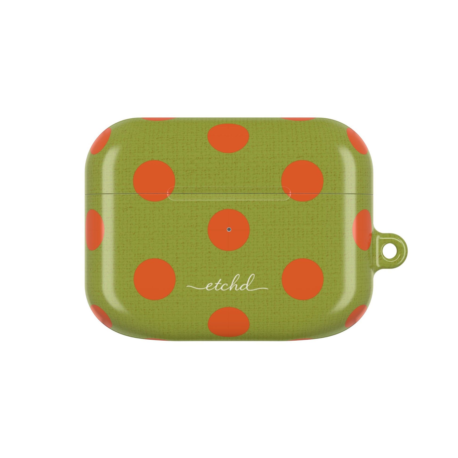 Persimmon & Wasabi Polka Dot AirPod Case by etchd