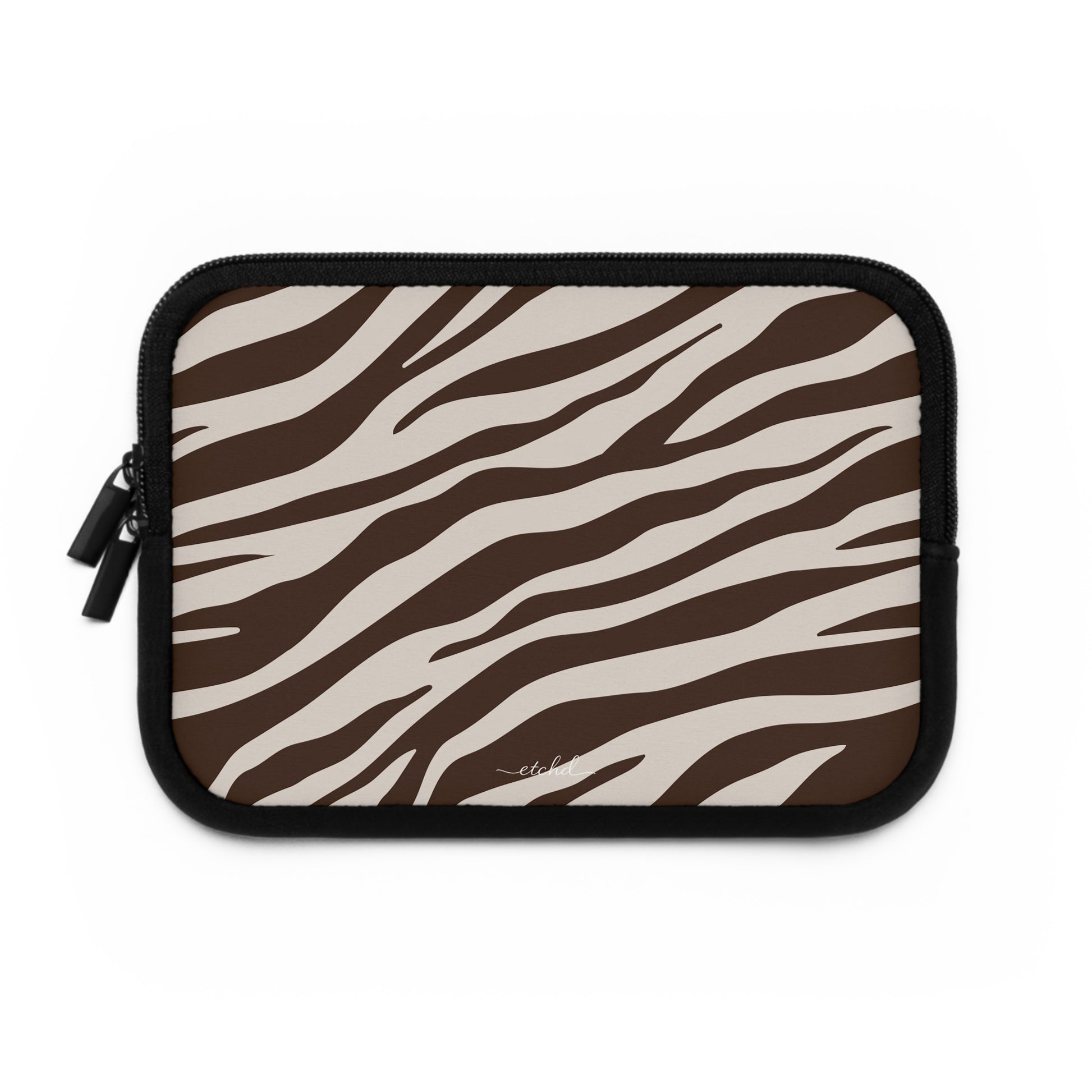 Brown Zebra Laptop Sleeve by etchd, view 2