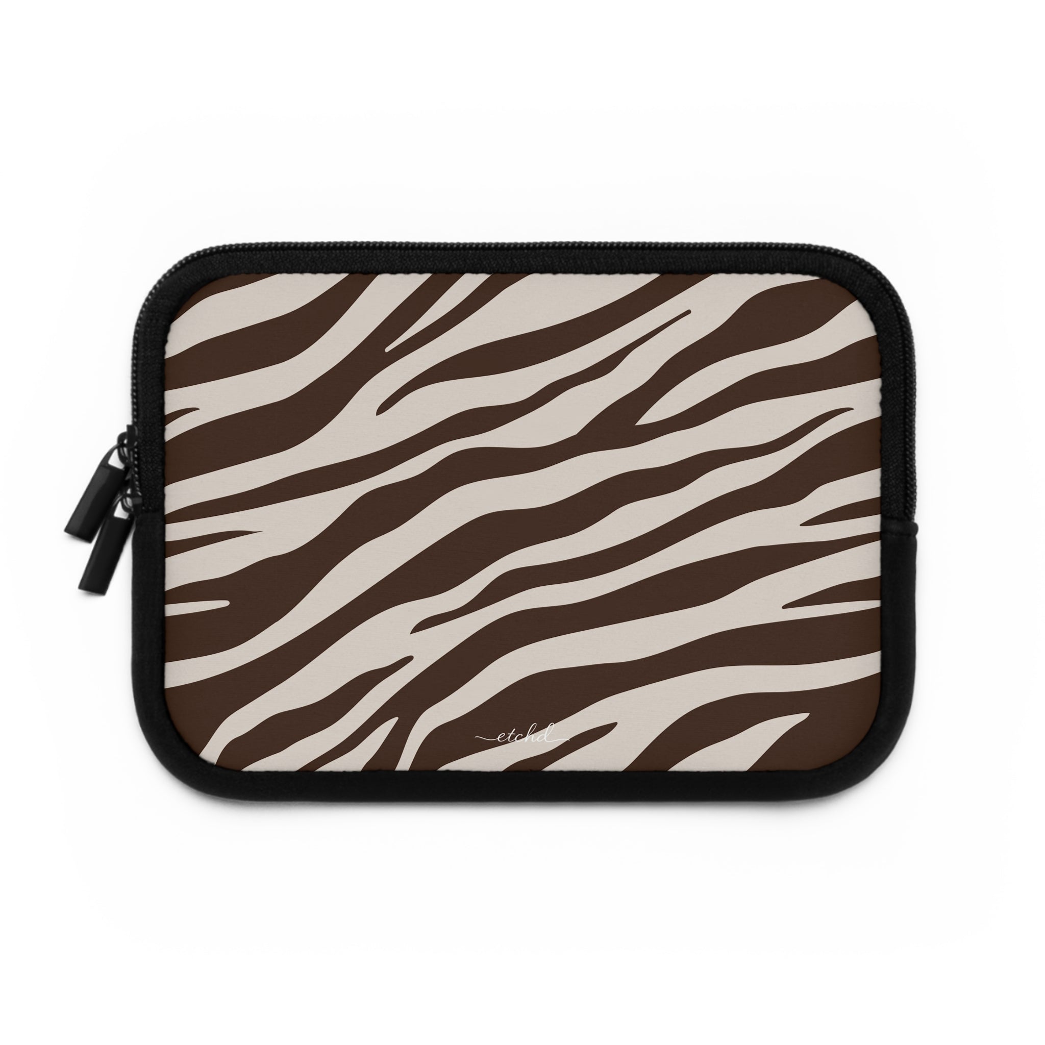 Brown Zebra Laptop Sleeve by etchd, view 2