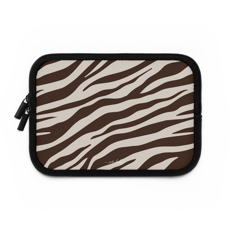 Brown Zebra Laptop Sleeve by etchd, view 2