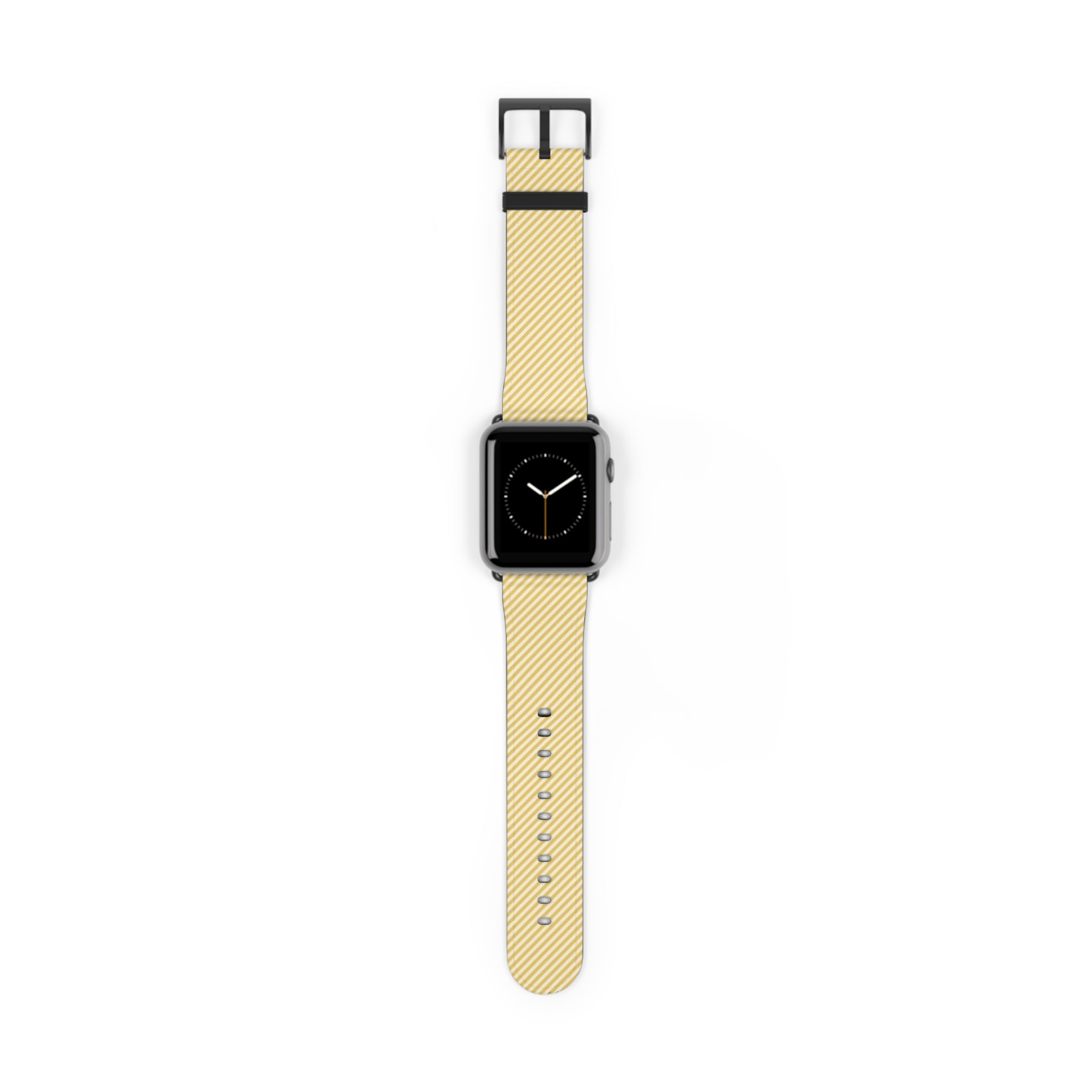 Butter & Cream Striped Diagonal Smartwatch Strap by etchd, view 2