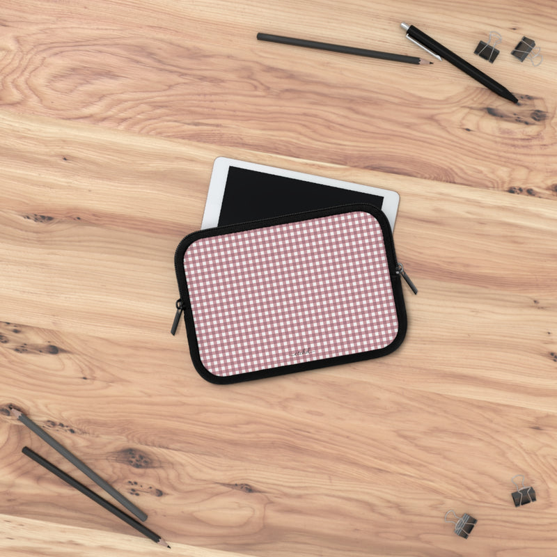 Pink Gingham Laptop Sleeve by etchd, view 14