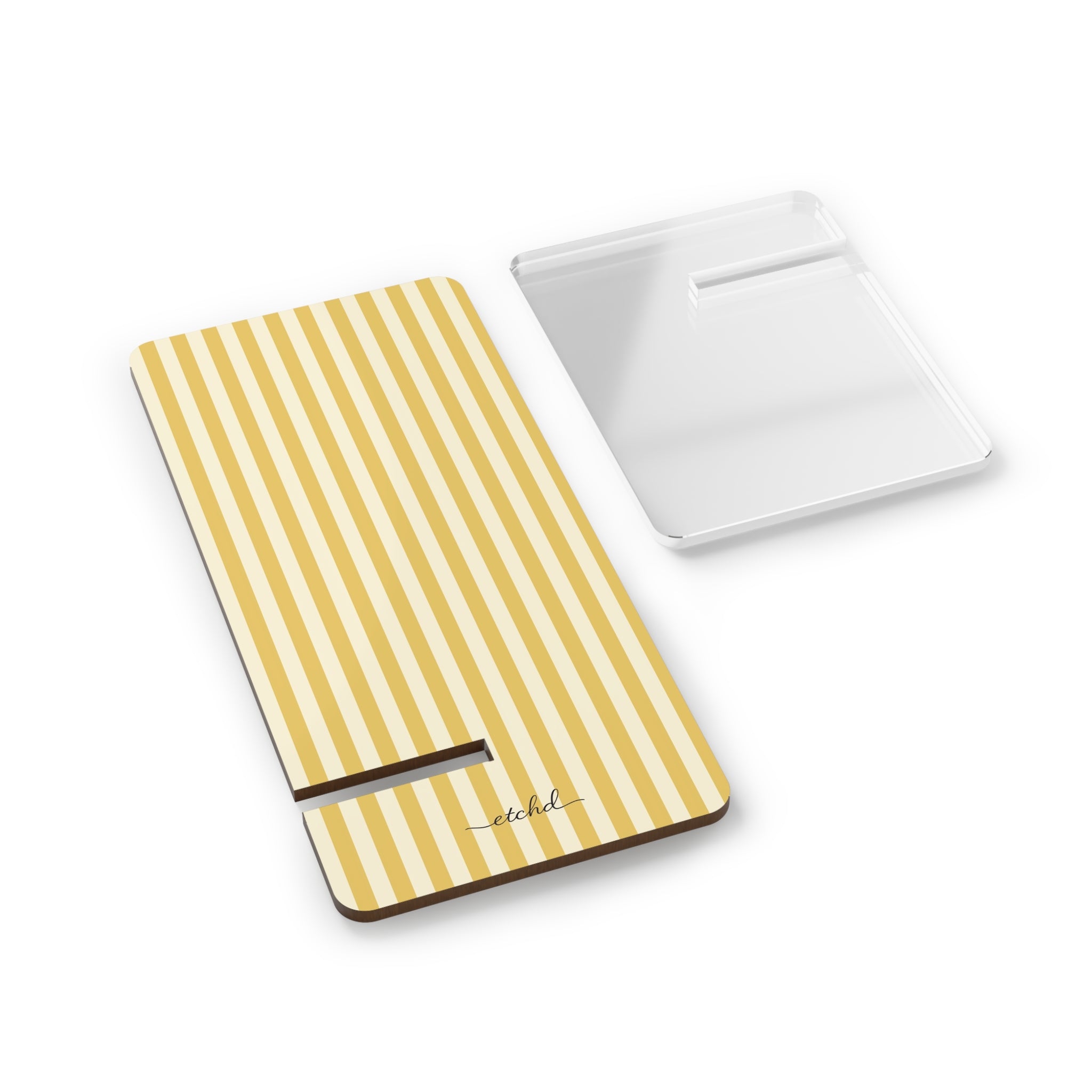 Butter & Cream Striped Phone Stand by etchd, view 2