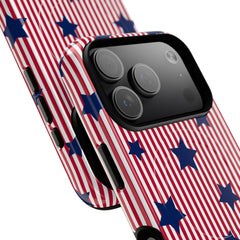 Red Stripes & Blue Stars Magnetic Phone Case by etchd, view 99