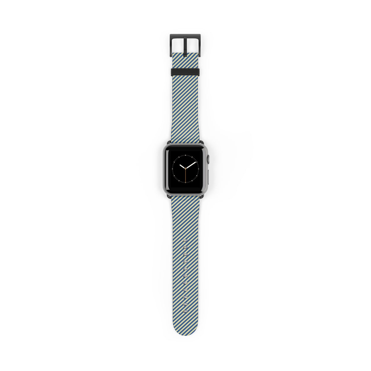 Cobalt & Butter Striped Diagonal Correa para smartwatch de etchd