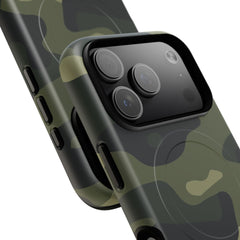 Green Camo Magnetic Phone Case by etchd, view 100