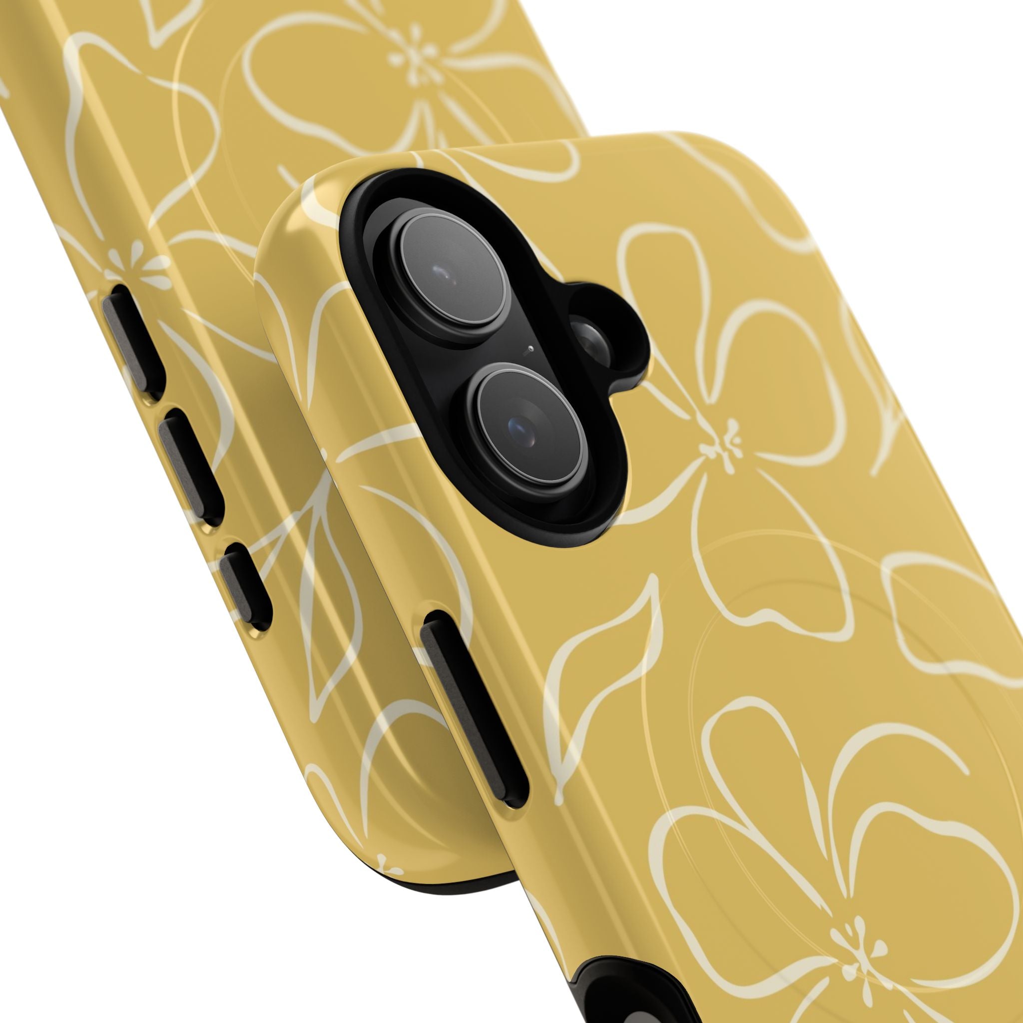 Butter & Cream Floral Magnetic Phone Case by etchd, view 87