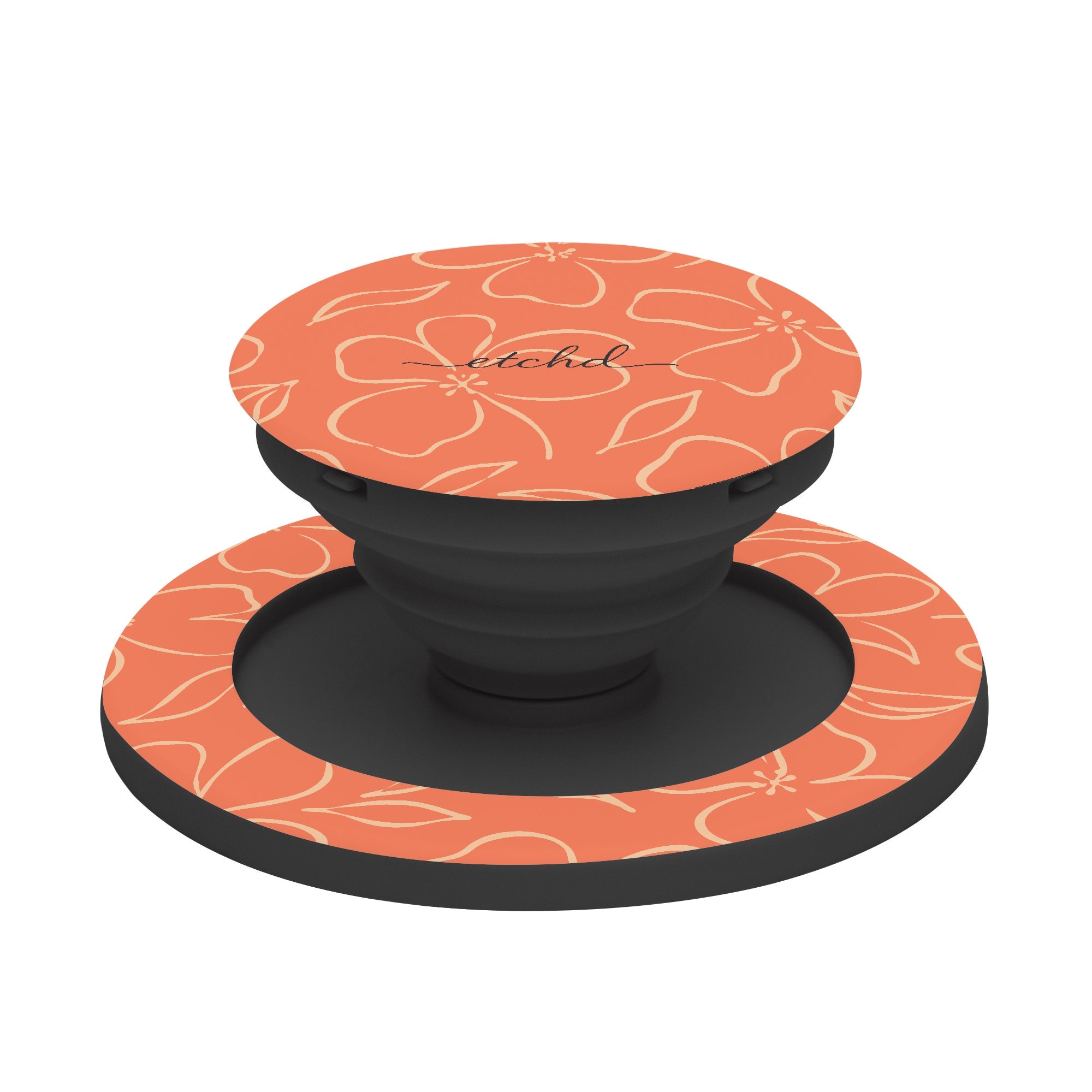 Coral & Peach Floral Phone Grip And Stand by etchd, view 6