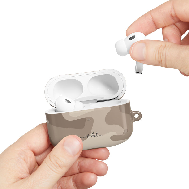 Beige Camo AirPod Case by etchd, view 11