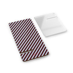 Blue & Cherry Striped Diagonal Phone Stand by etchd, view 2