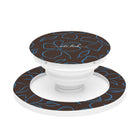 Espresso & Cerulean Floral Phone Grip And Stand