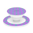 Hypermint & Lilac Polka Dot Phone Grip And Stand
