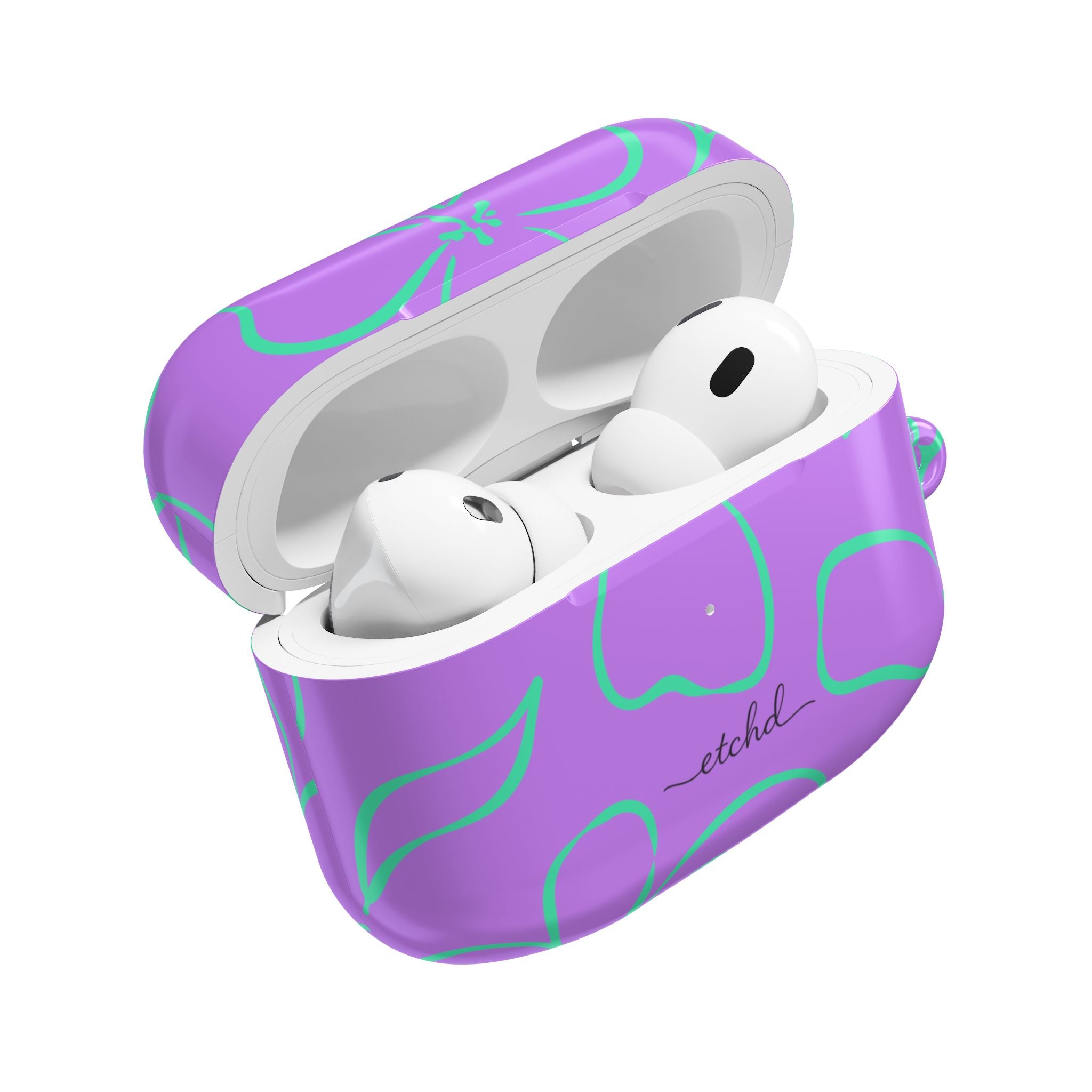 Lilac & Hypermint Floral AirPod Case by etchd, view 9