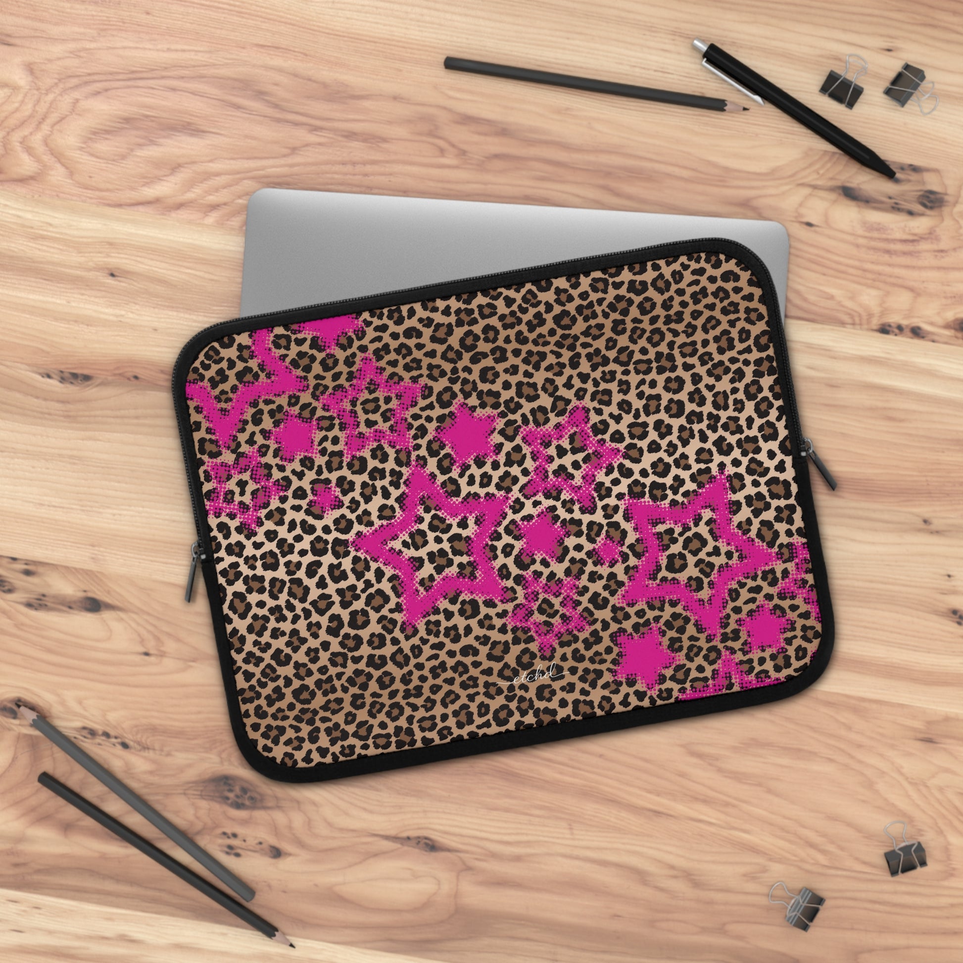 Y2K Leopard Laptop Sleeve by etchd, view 5