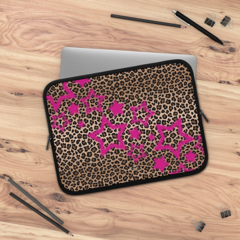 Y2K Leopard Laptop Sleeve-zoom-