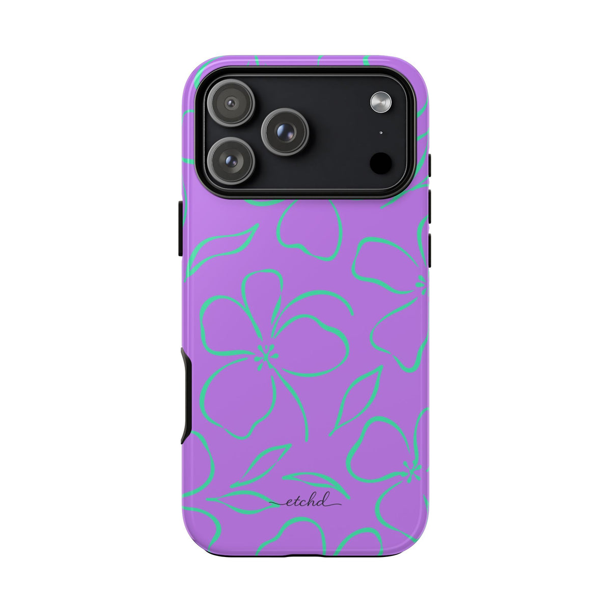 Lilac & Hypermint Floral Phone Case by etchd, view 59