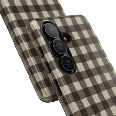 Cream & Brown Gingham Phone Case by etchd, view 209