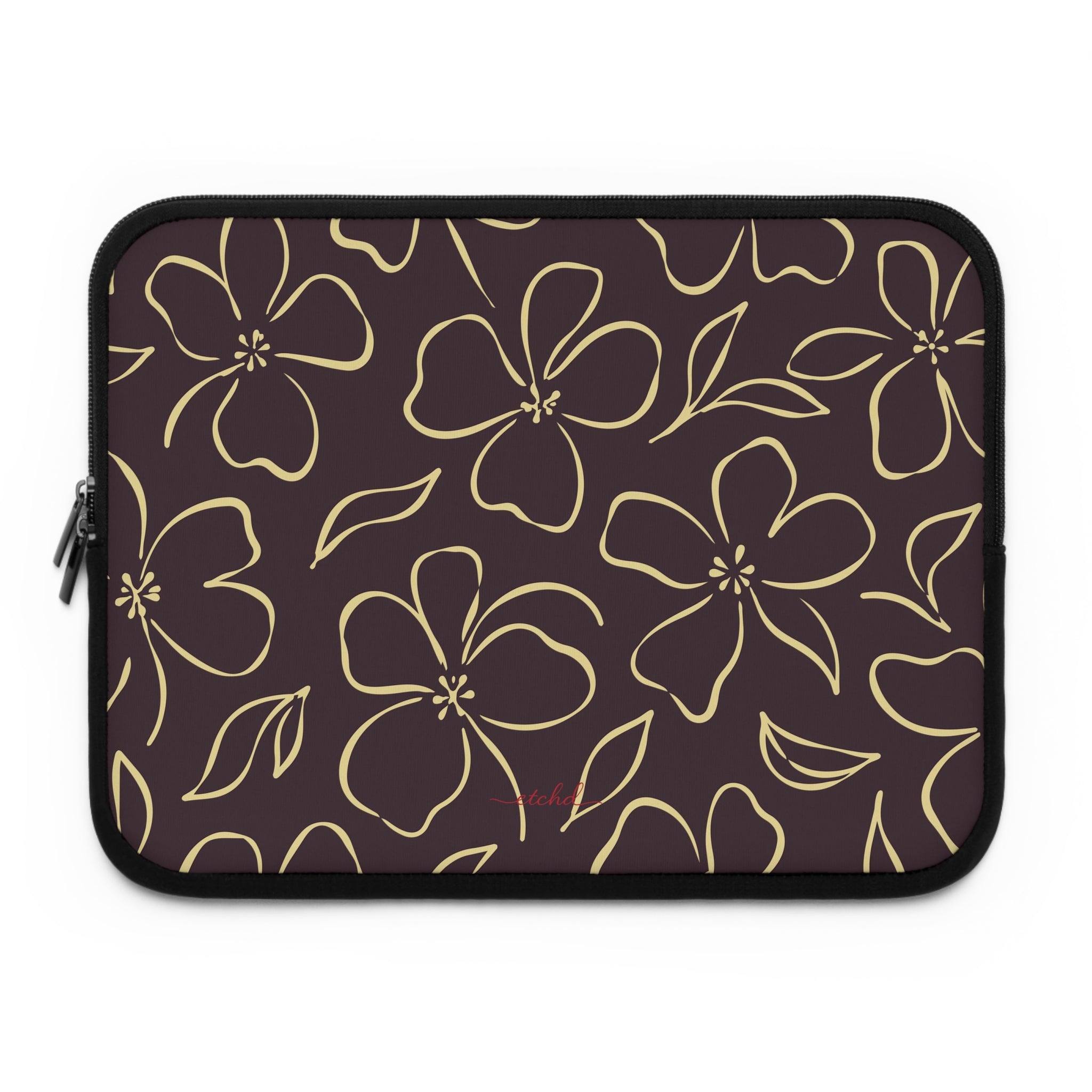Plum & Butter Floral Custodia per laptop di etchd