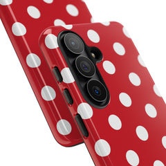 Classic Red Polka Dot Phone Case by etchd, view 209