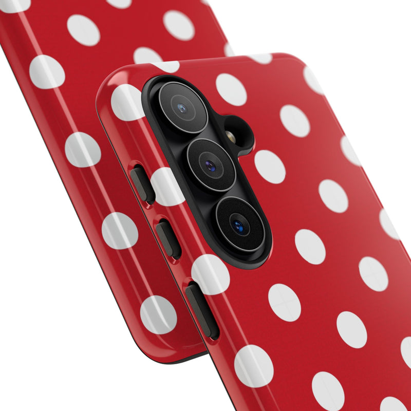 Classic Red Polka Dot Phone Case by etchd, view 209