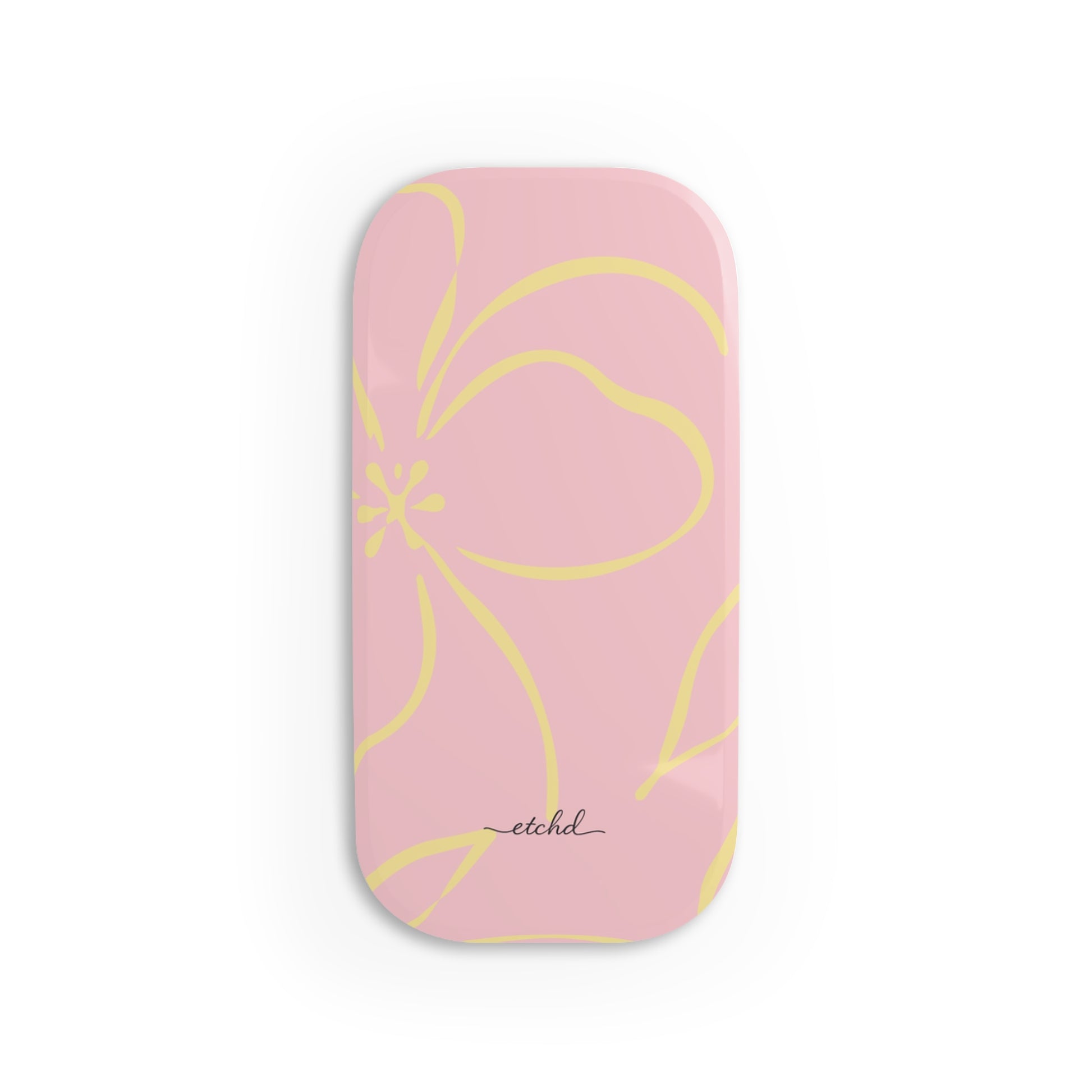 Pink & Butter Floral Click-On Phone Grip by etchd