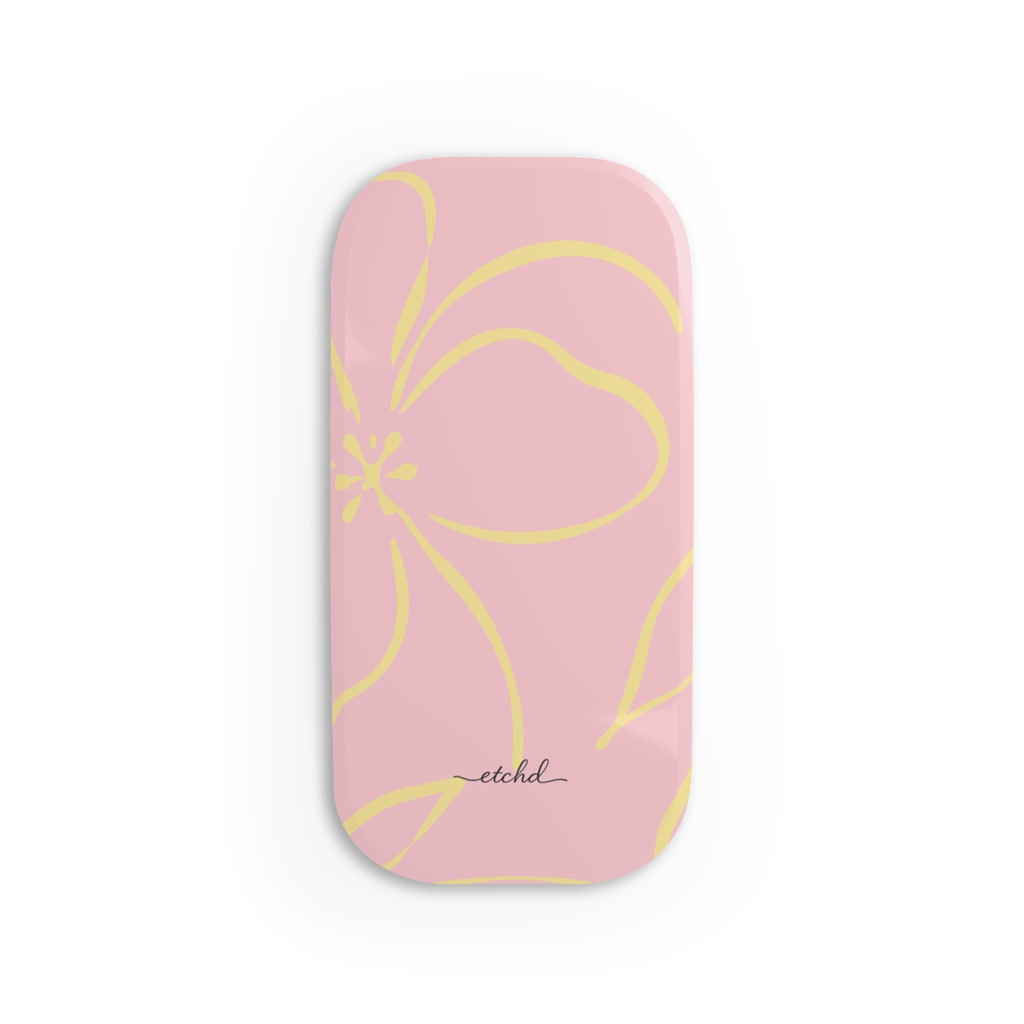 Pink & Butter Floral Click-On Phone Grip by etchd
