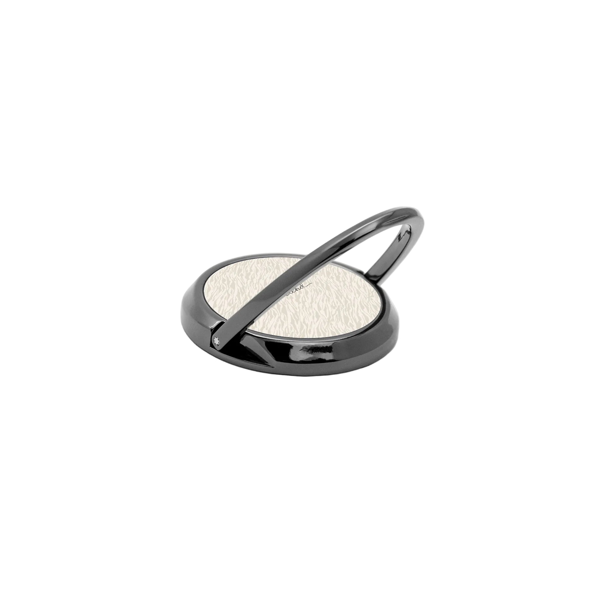 Beige Zebra Phone Ring Holder by etchd, view 5
