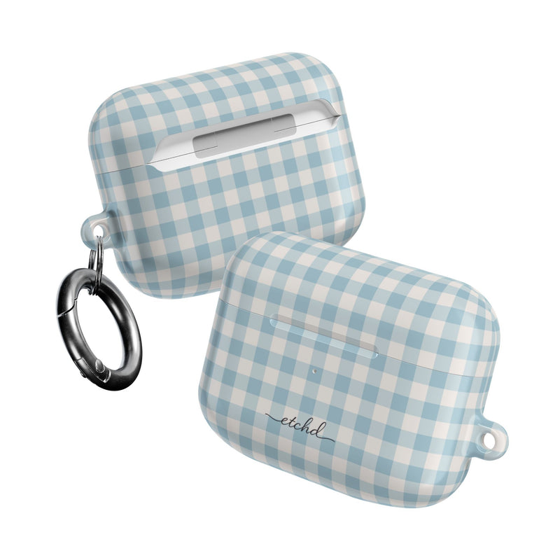 Cornflower & White Gingham AirPod Case by etchd, view 10