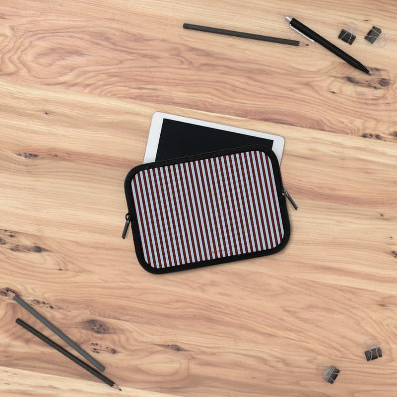 Blue & Cherry Striped Laptop Sleeve by etchd, view 14