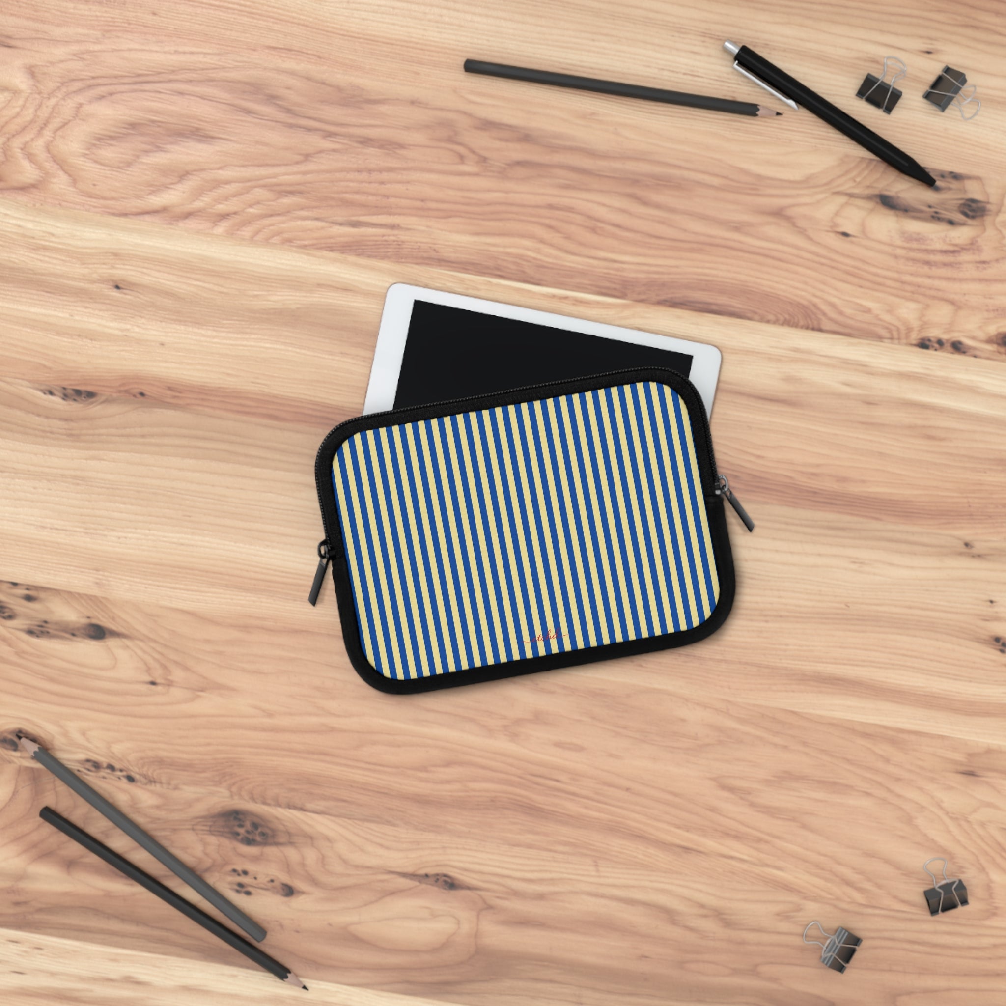 Cobalt And Butter Laptop Sleeve by etchd, view 14