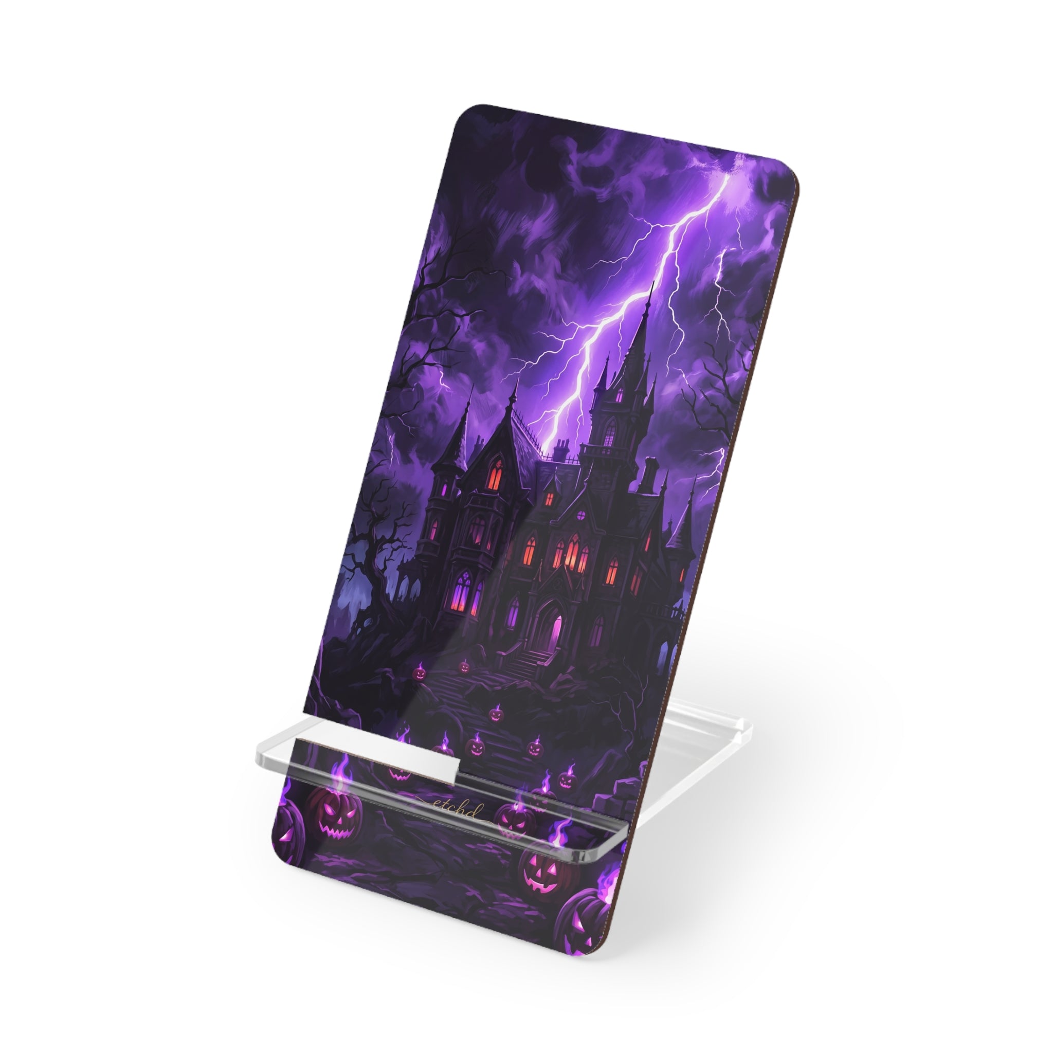 Violet Haunt Phone Stand by etchd