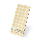 Butter & White Gingham Phone Stand