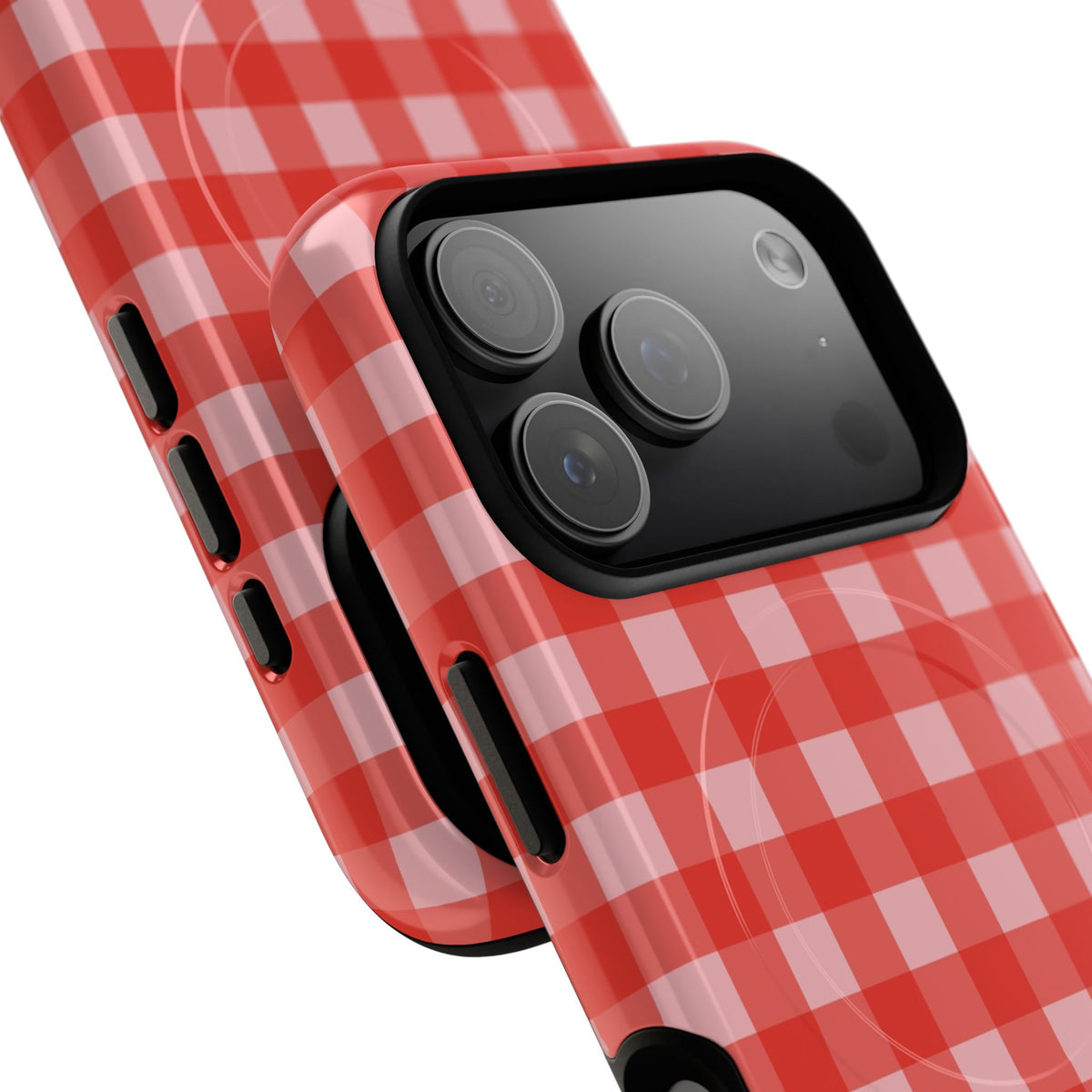 Blush & Poppy Gingham Magnetic Phone Case by etchd, view 99