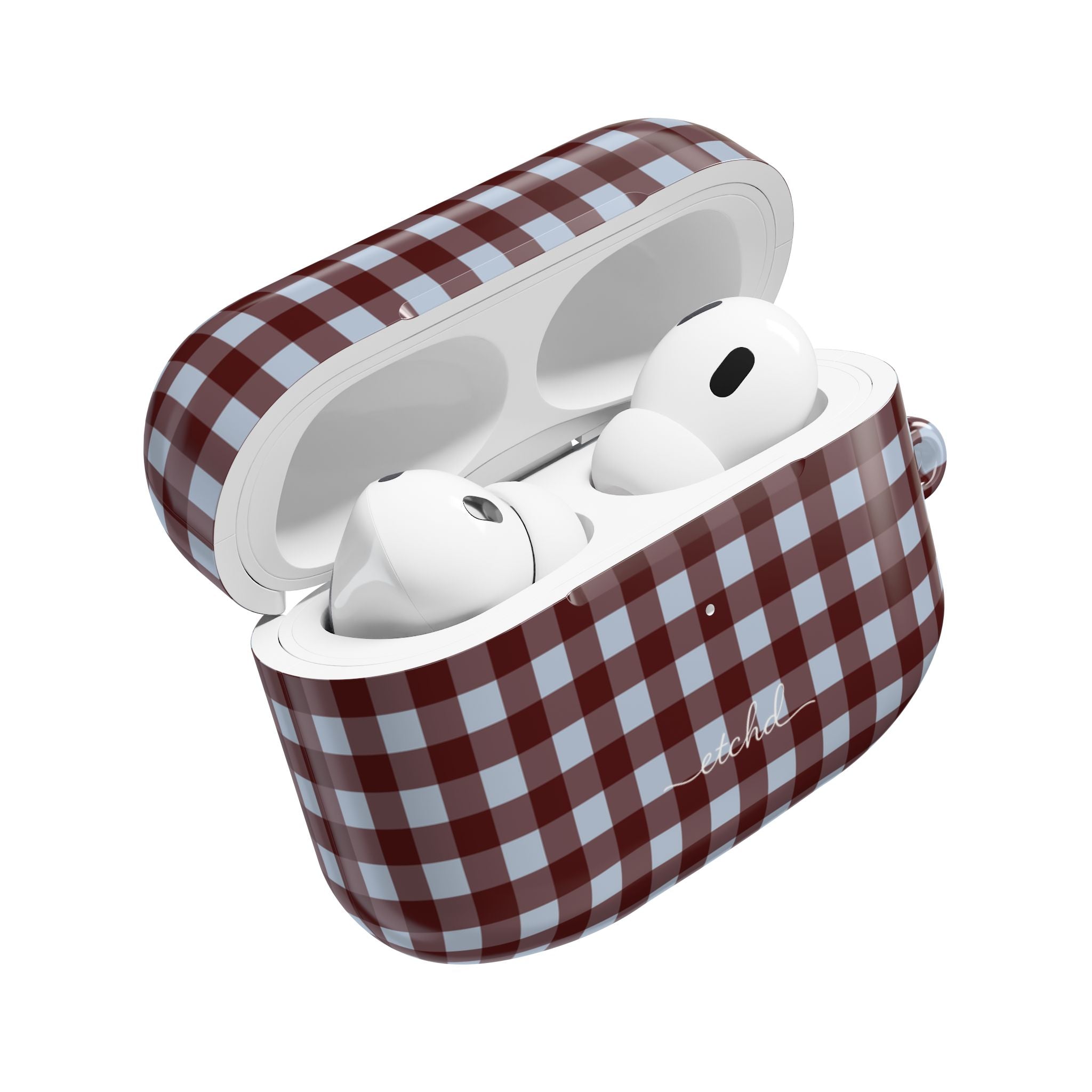Blue & Cherry Gingham AirPod Case by etchd, view 9
