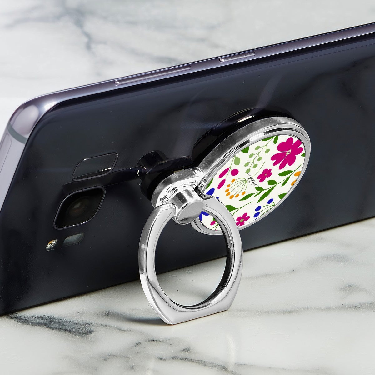Funky Floral Classic Ring Holder by etchd, view 2