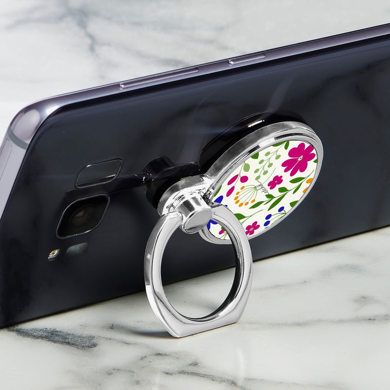 Funky Floral Classic Ring Holder-zoom-