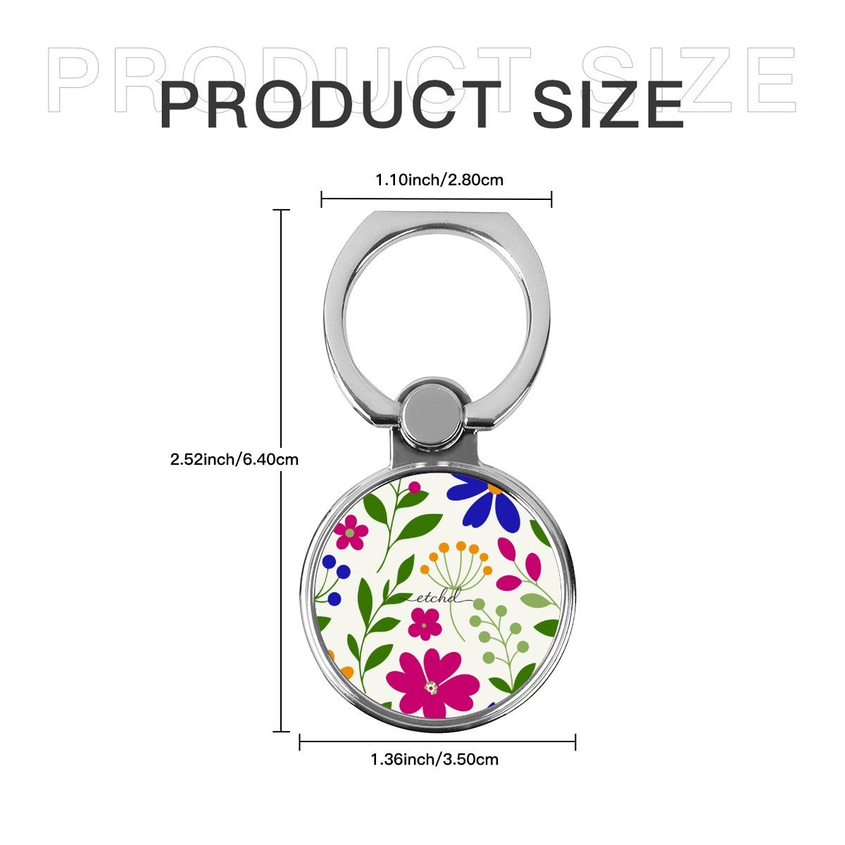 Funky Floral Classic Ring Holder by etchd, view 6