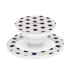 Navy & Cream Polka Dot Phone Grip And Stand