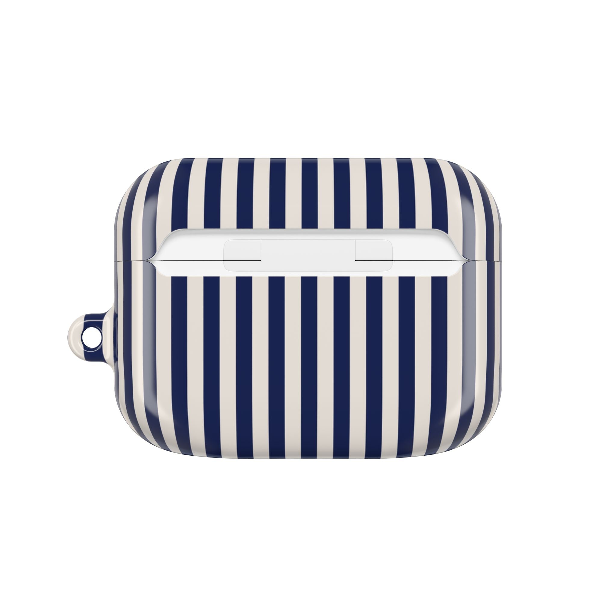 Navy & Cream Striped AirPod Case by etchd, view 7