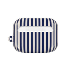 Navy & Cream Striped AirPod Case by etchd, view 7