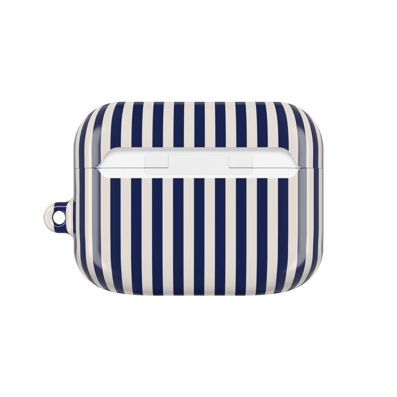 Navy & Cream Striped AirPod Case by etchd, view 7
