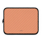 Coral & Peach Striped Diagonal Laptop Sleeve