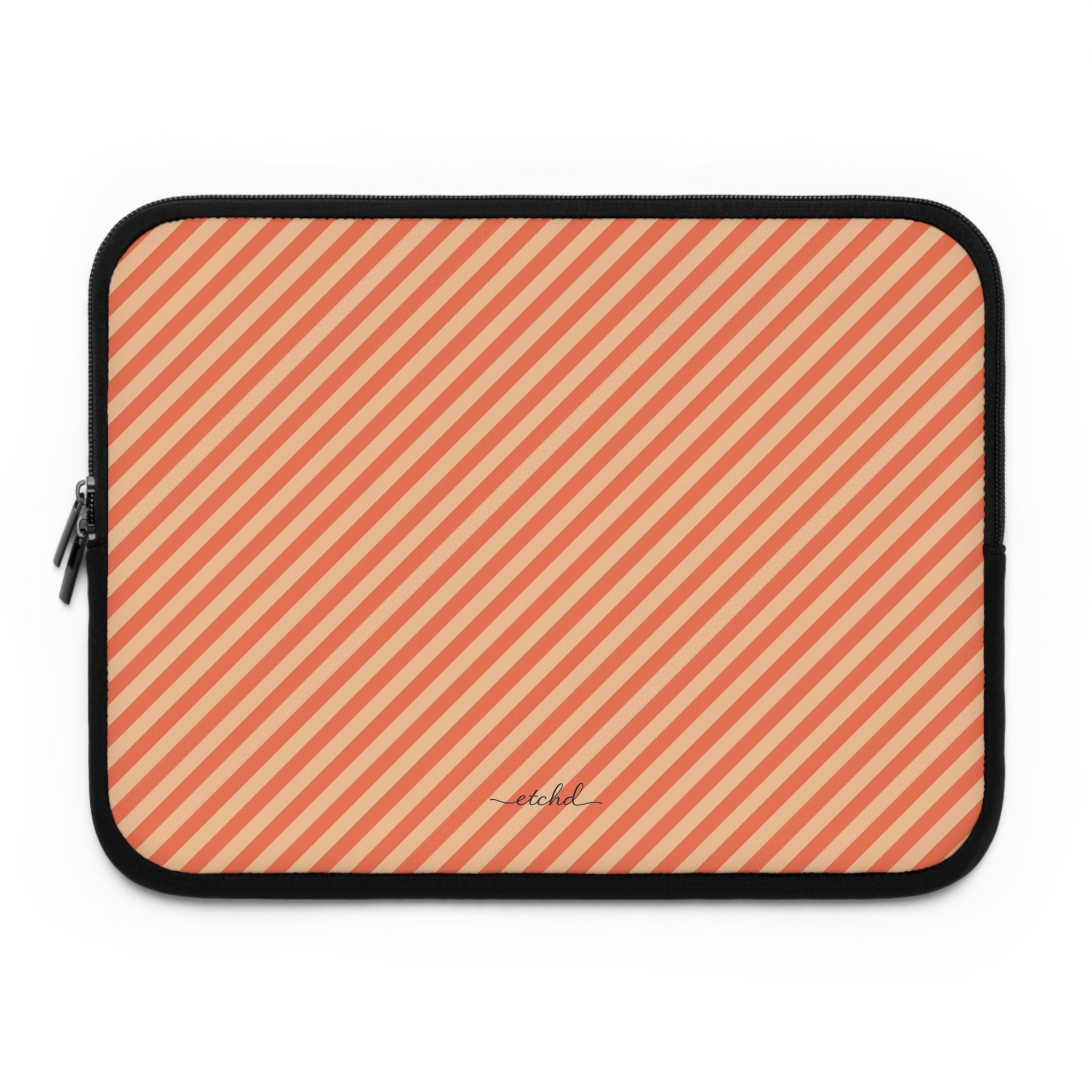 Coral And Peach Diagonal Laptop Sleeve by etchd