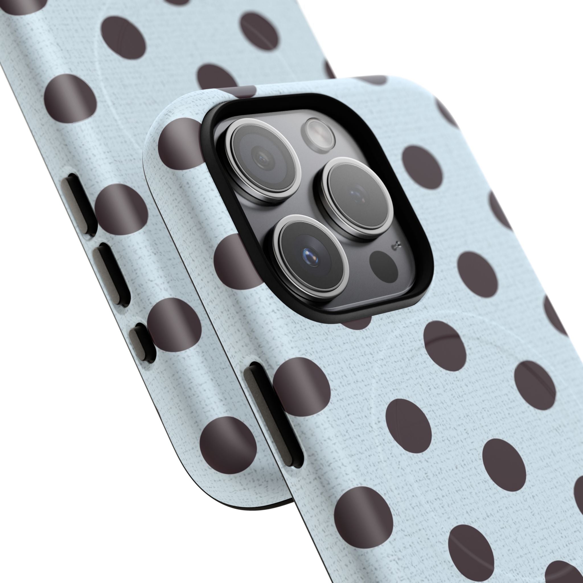 Plum And Blue Polka Dot Magnetic Phone Case by etchd, view 20