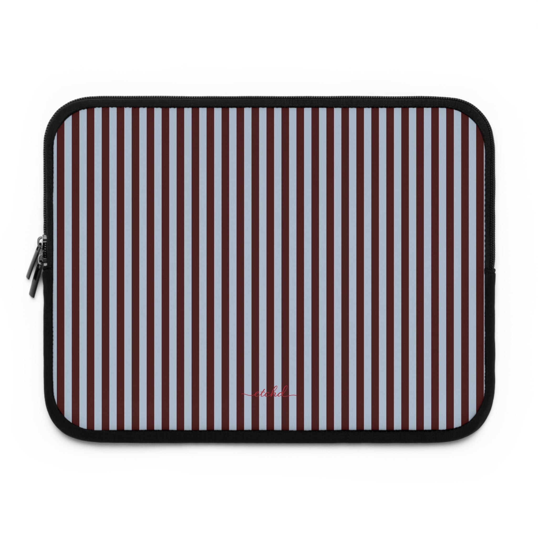 Blue & Cherry Striped Laptop Sleeve by etchd
